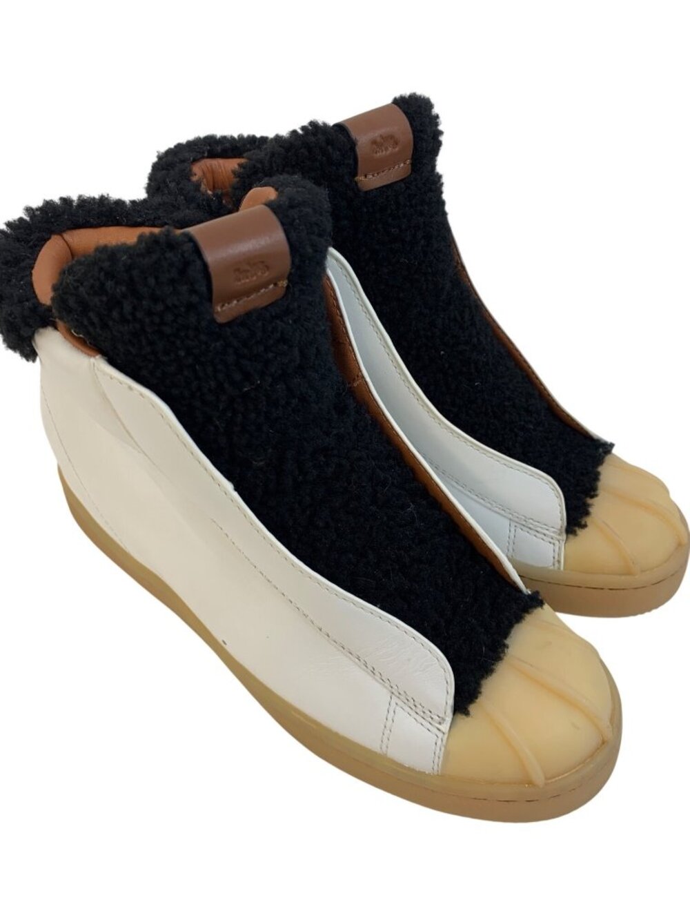 Coach Womens Shearling-Lined Leather High-Top Sneakers G1493 US 8B EUC